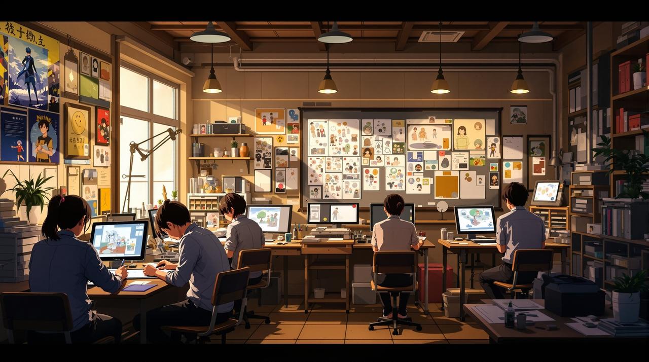 河马剧场短剧 团队工作场景